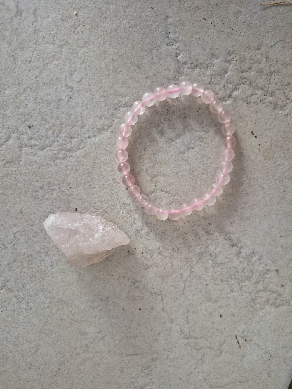Rose Quartz Stretch Bracelet - Brand: